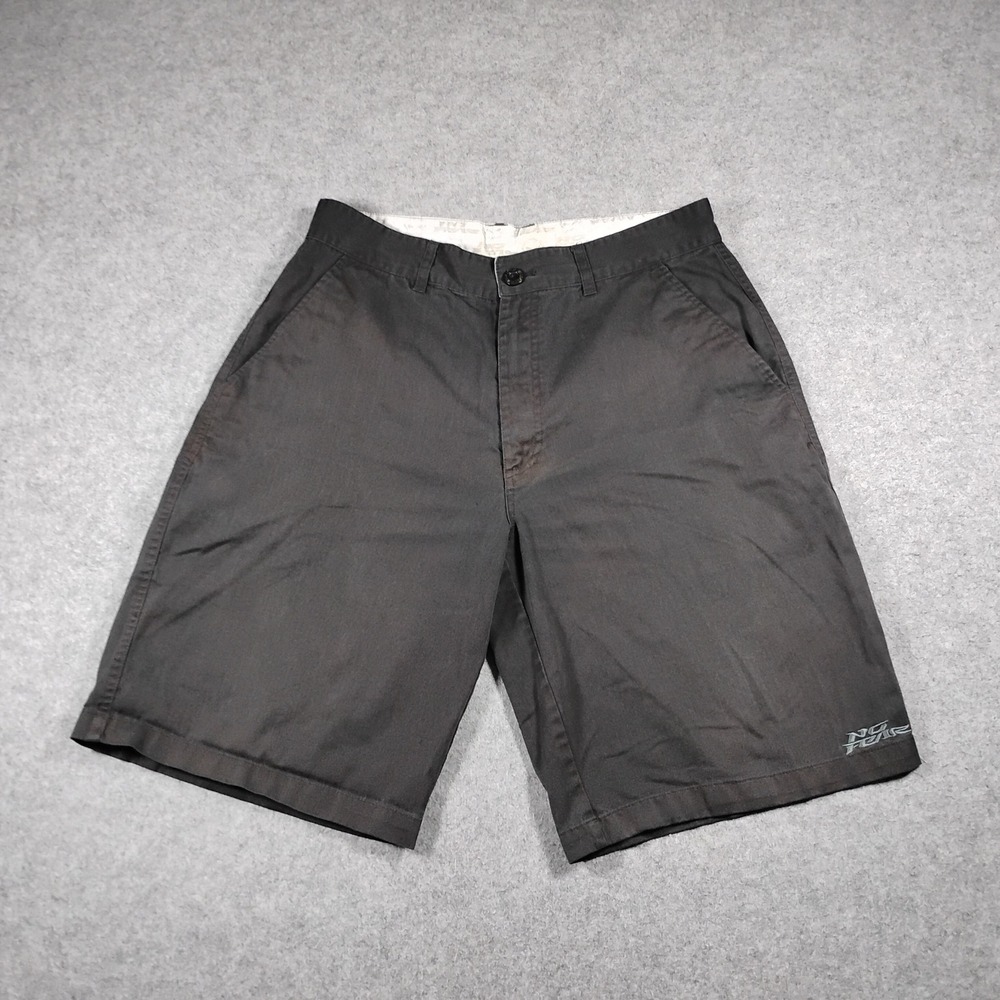 No Fear Vintage Skater Cargo Utility Shorts Men's Size 32 Gray Y2K Baggy Goth